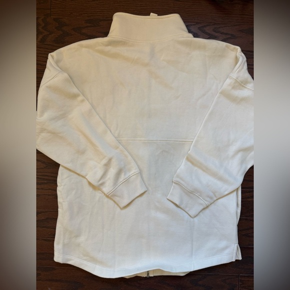 🤍 VS PINK Fleece Oversized Zip-Up Sweatshirt NEW - Picture 7 of 7